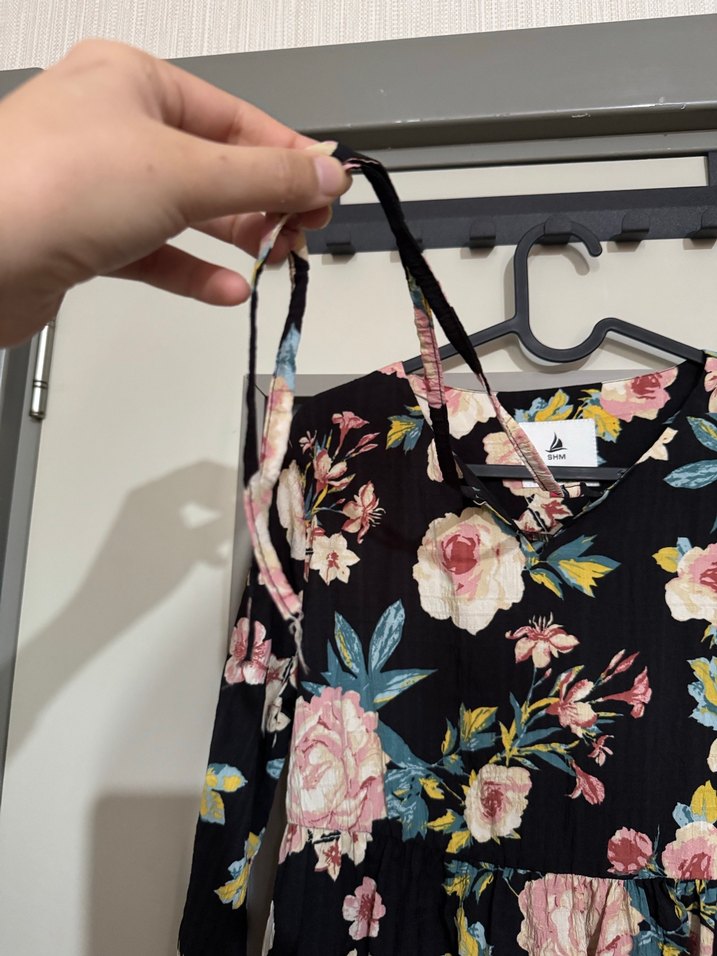 Bohem Tarzı Pembe Mini Tunik Elbise - Görsel 5