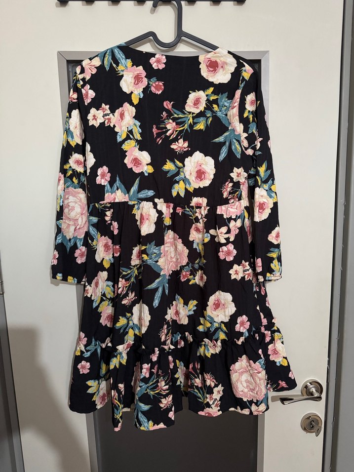 Bohem Tarzı Pembe Mini Tunik Elbise - Görsel 3