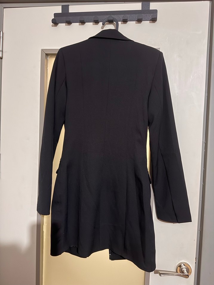 Siyah Kadın Mini agaflı fit elbise - Görsel 4