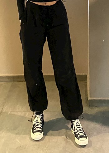 Trendyol milla Siyah Paraşüt Pantolon - Görsel 4