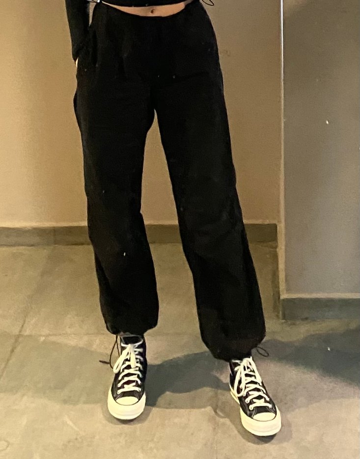 Trendyol milla Siyah Paraşüt Pantolon - Görsel 4