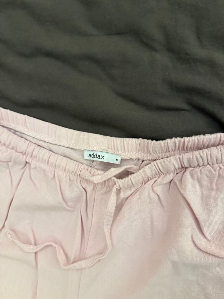 Addax Pembe Bol Kesim Keten Kadın Pantolon - Görsel 4