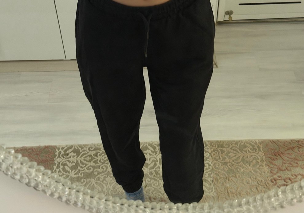 Addax Siyah Paçası Lastikli Jogger Eşofman Altı - Görsel 3