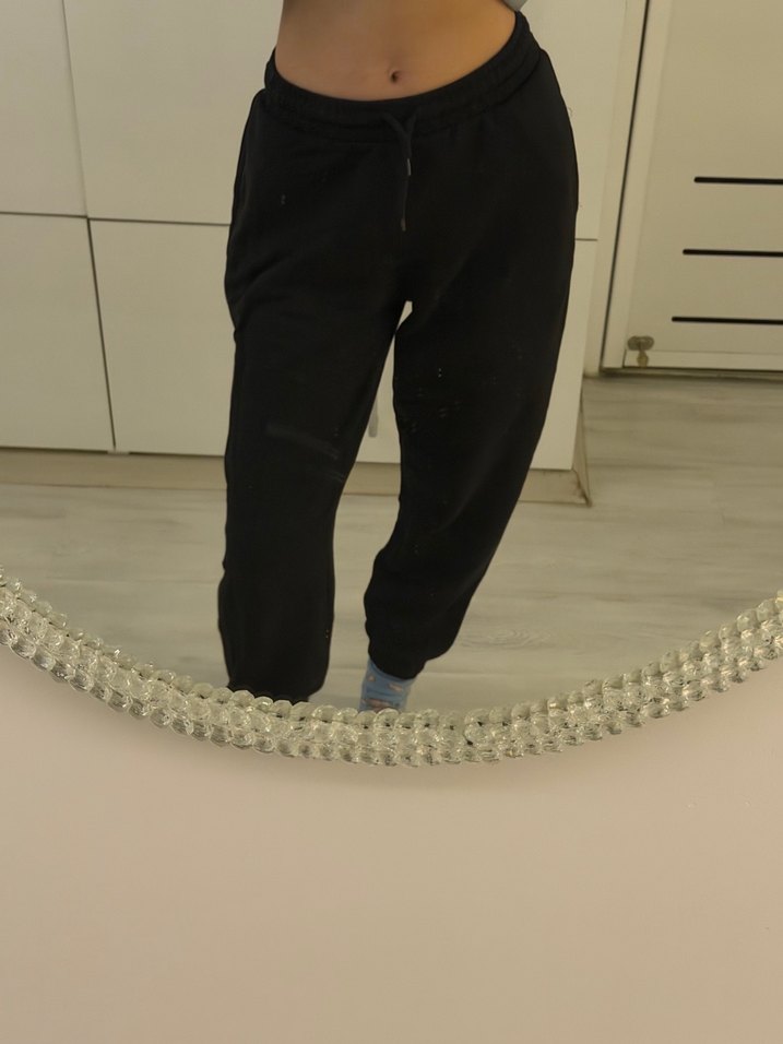 Addax Siyah Paçası Lastikli Jogger Eşofman Altı - Görsel 4