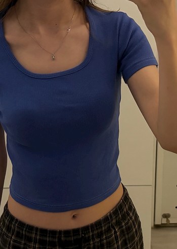 lacivert Kısa Kollu Tişört - Görsel 2