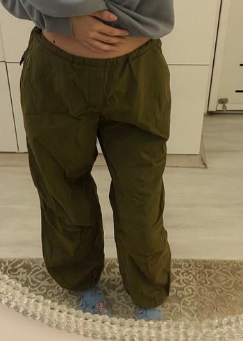 Kadın Haki paraşüt Pantolon - Görsel 2