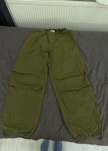 Kadın Haki paraşüt Pantolon - Görsel 3