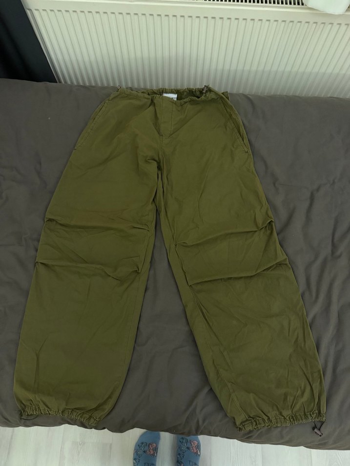 Kadın Haki paraşüt Pantolon - Görsel 3