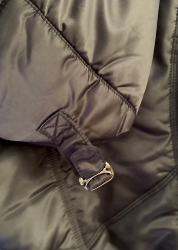 Siyah Kadın Midi Kışlık Mont Kürklü Yaka - Görsel 5