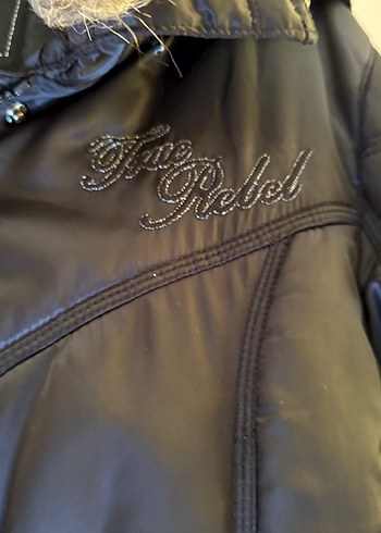 Siyah Kadın Midi Kışlık Mont Kürklü Yaka - Görsel 2