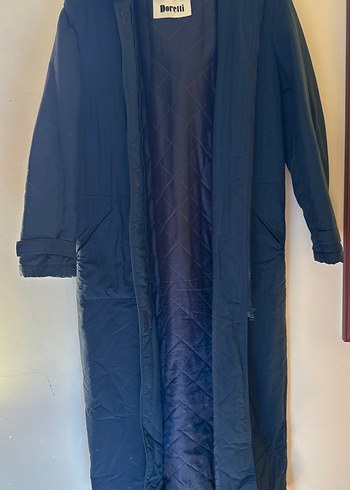 Doretti Kürklü Koyu Mavi Midi Kadın mont - Görsel 2