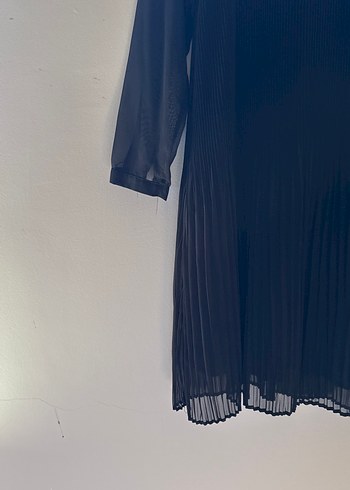 Koton Piliseli Siyah Kadın elbise - Görsel 3