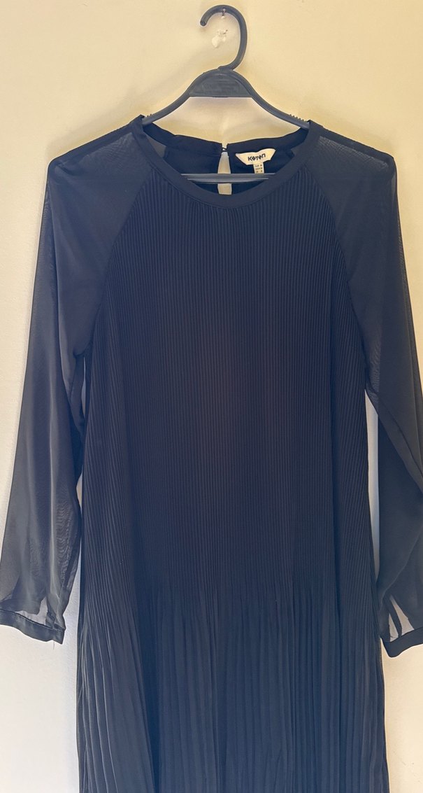 Koton Piliseli Siyah Kadın elbise - Görsel 2