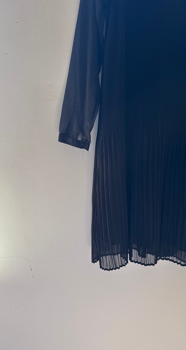 Koton Piliseli Siyah Kadın elbise - Görsel 3