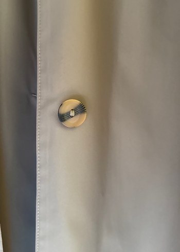 Bej Midi Kadın Trençkot Kemerli - Görsel 3