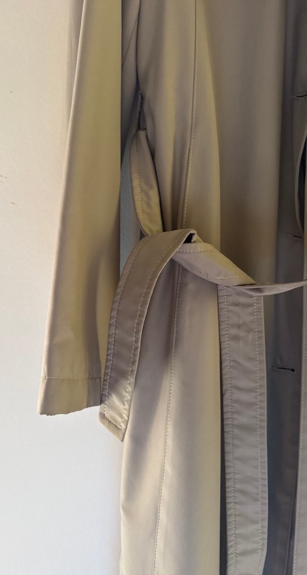 Bej Midi Kadın Trençkot Kemerli - Görsel 2