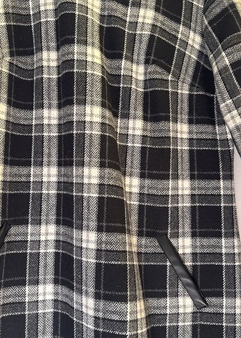 Mavi Ekose Desenli Uzun Kollu Midi Elbise - Görsel 2