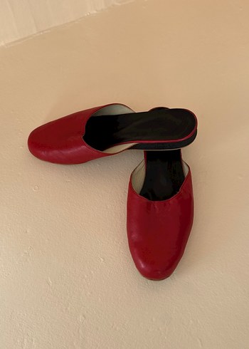 Klasik Kırmızı Stiletto Topuklu Kadın Terlik - Görsel 2