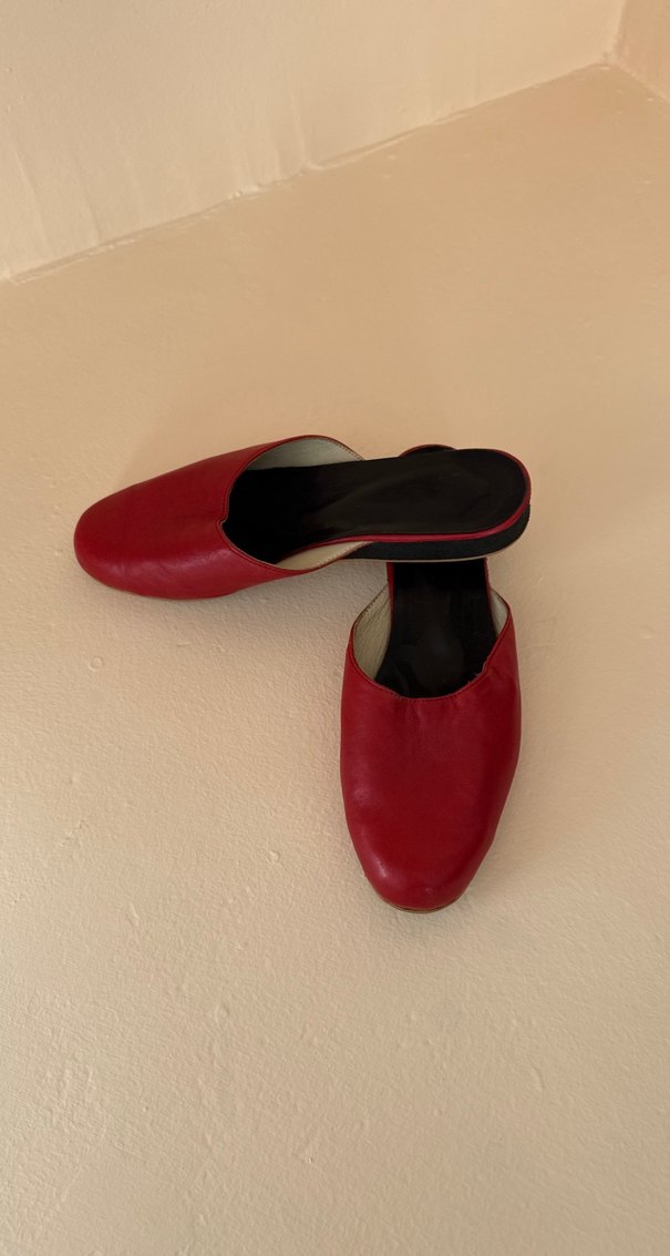 Klasik Kırmızı Stiletto Topuklu Kadın Terlik - Görsel 2