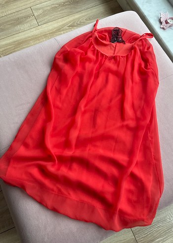 Nar çiçeği tül elbise - Görsel 2