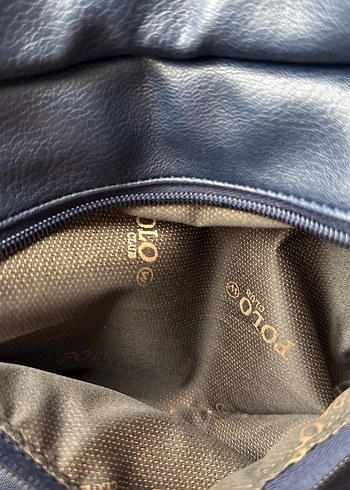 Koyu Mavi Deri Kadın Omuz Çantası - Görsel 4