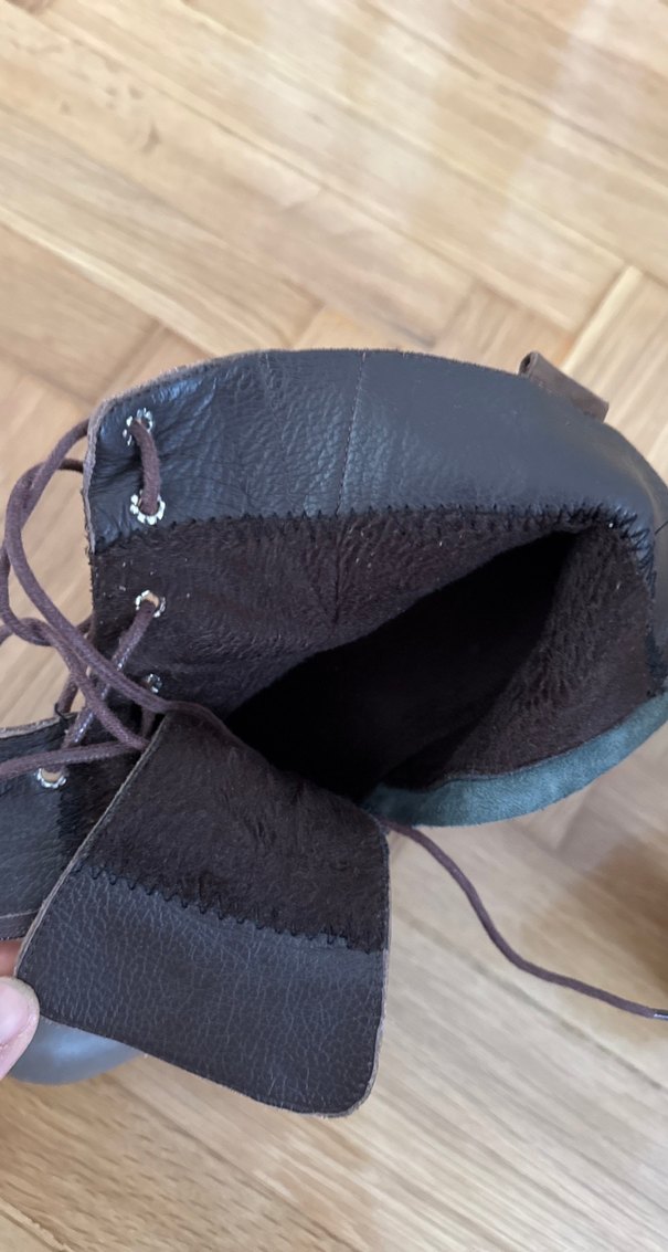 Kahverengi Deri Dolgu Topuklu Kadın Bot - Görsel 3