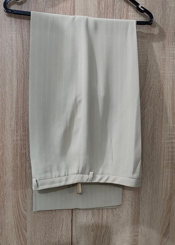 Bej Düğmeli Kadın Blazer Ceket ve Pantolon - Görsel 2