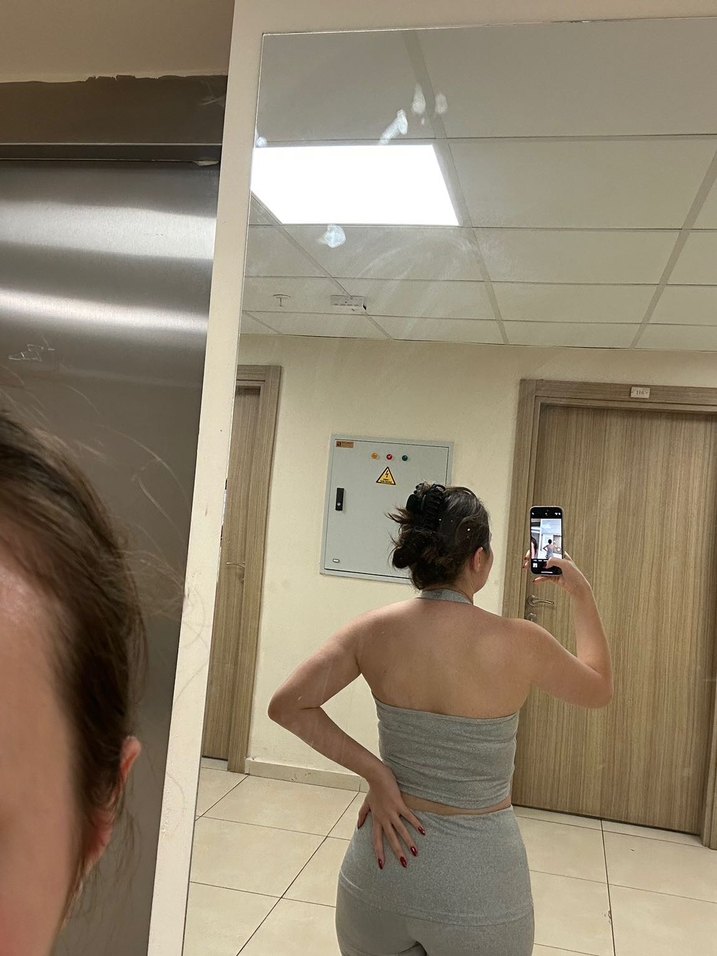 Gri İspanyol Tayt ve CropTop Takım - Görsel 3