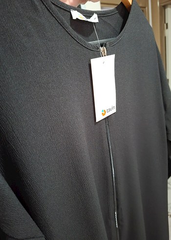 Siyah Kadın Uzun Salaş ferace - Görsel 11