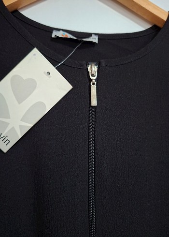 Siyah Kadın Uzun Salaş ferace - Görsel 6