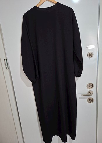 Siyah Kadın Uzun Salaş ferace - Görsel 8