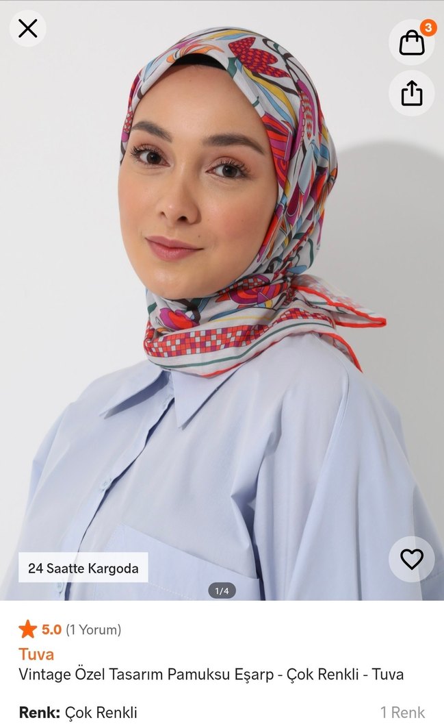 Bohem Çok Renkli Kadın eşarp - Görsel 5