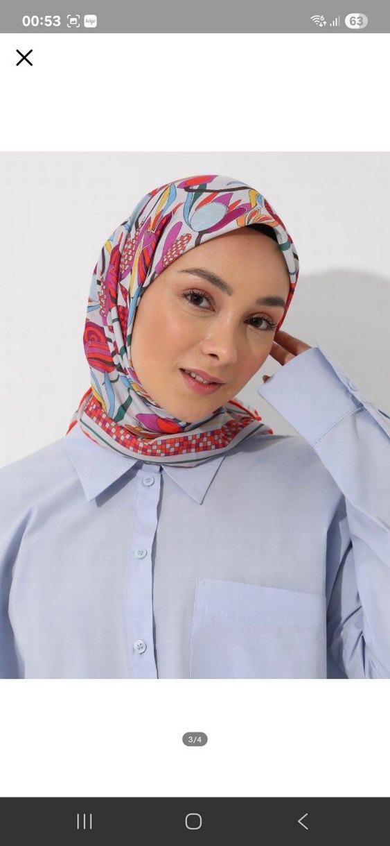 Bohem Çok Renkli Kadın eşarp - Görsel 2