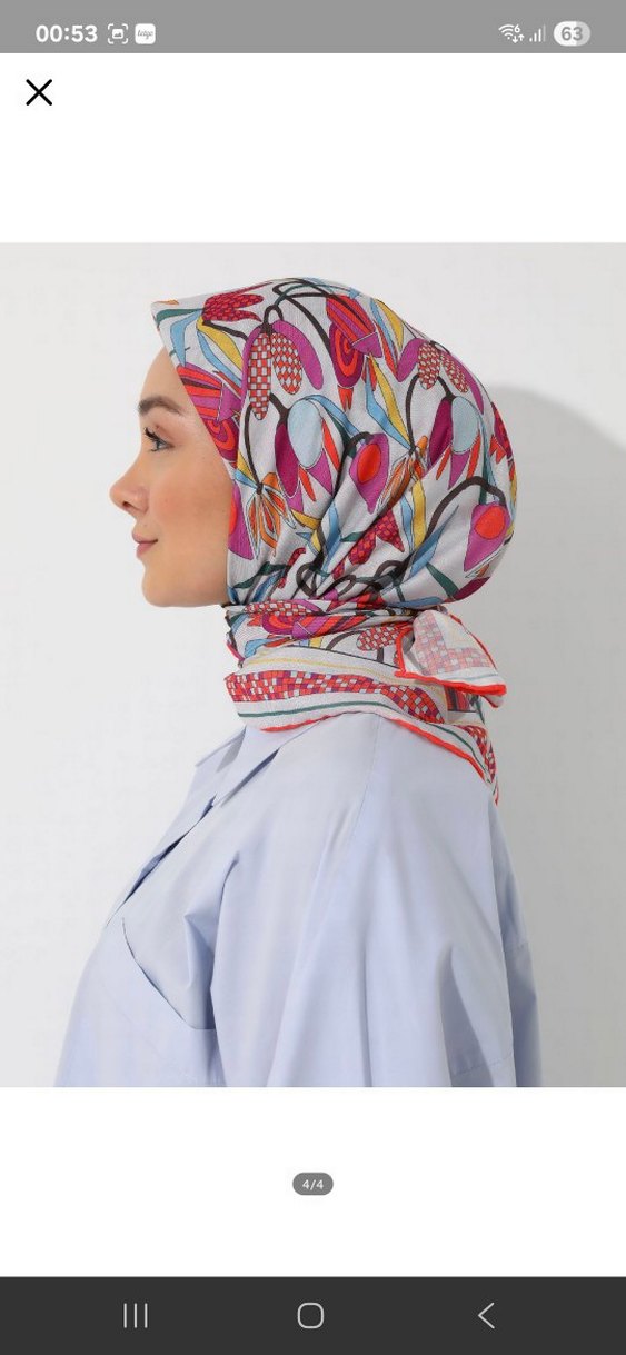 Bohem Çok Renkli Kadın eşarp - Görsel 3