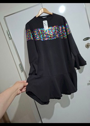 Renkli Desenli Uzun Kollu Salaş Tunik - Görsel 5