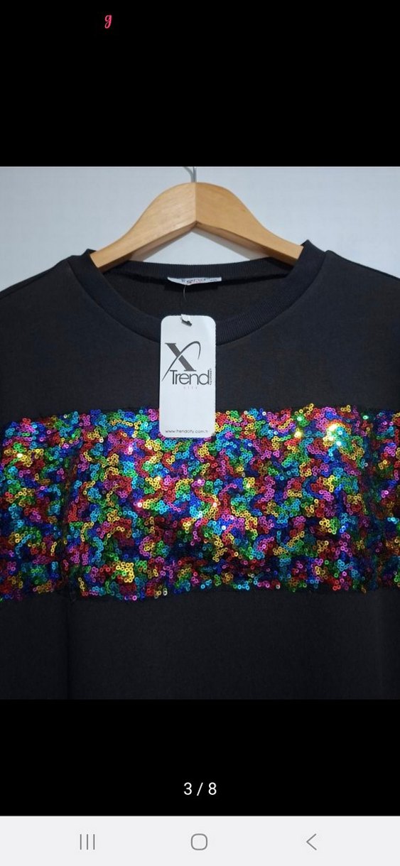 Renkli Desenli Uzun Kollu Salaş Tunik - Görsel 3