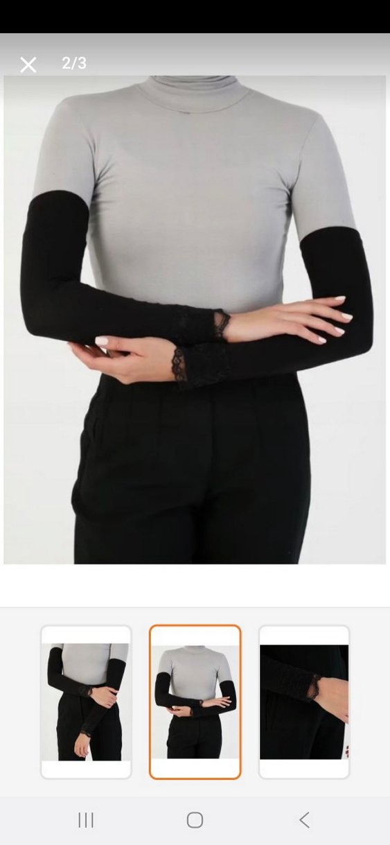 dantel detaylı yeni sıfır kolluk - Görsel 2