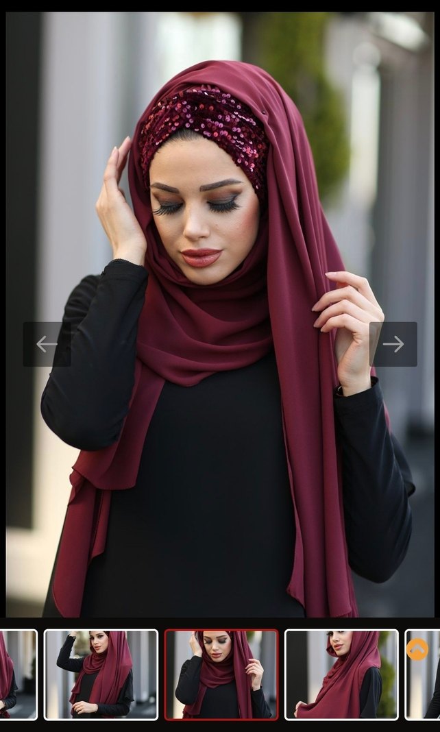 ışıltı detaylı hazır şık yeni sıfır türban - Görsel 3