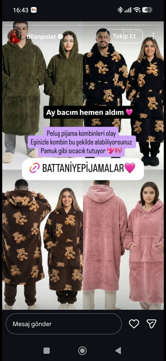 Kapüşonlu siyah Ayıcık Desenli giyilebilir battaniye - Görsel 5