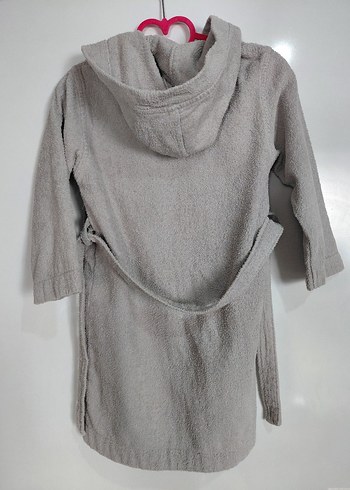 erkek Çocuk Gri Nakışlı Bornoz 6&8 yaş - Görsel 6