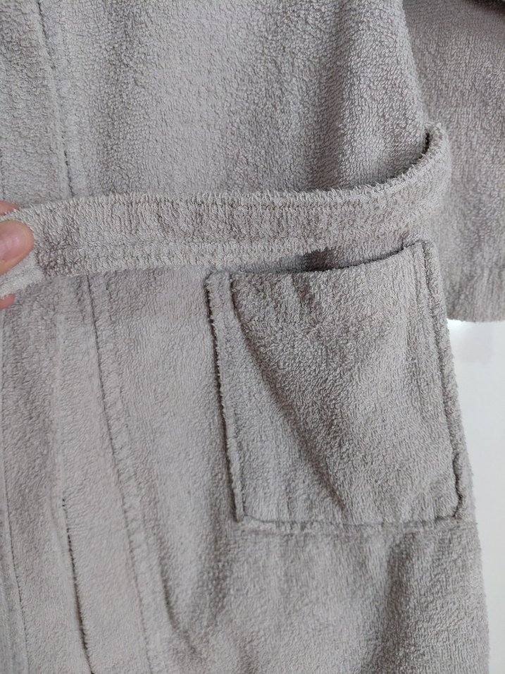 erkek Çocuk Gri Nakışlı Bornoz 6&8 yaş - Görsel 2