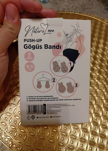 Diğer Bej Push-Up Göğüs Bandı 9.5 cm Mini