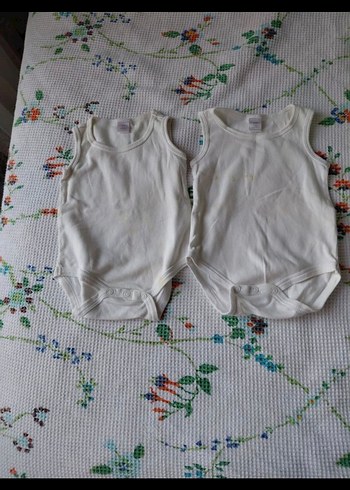 Beyaz Pamuklu Erkek Bebek Askılı Body - Görsel 6