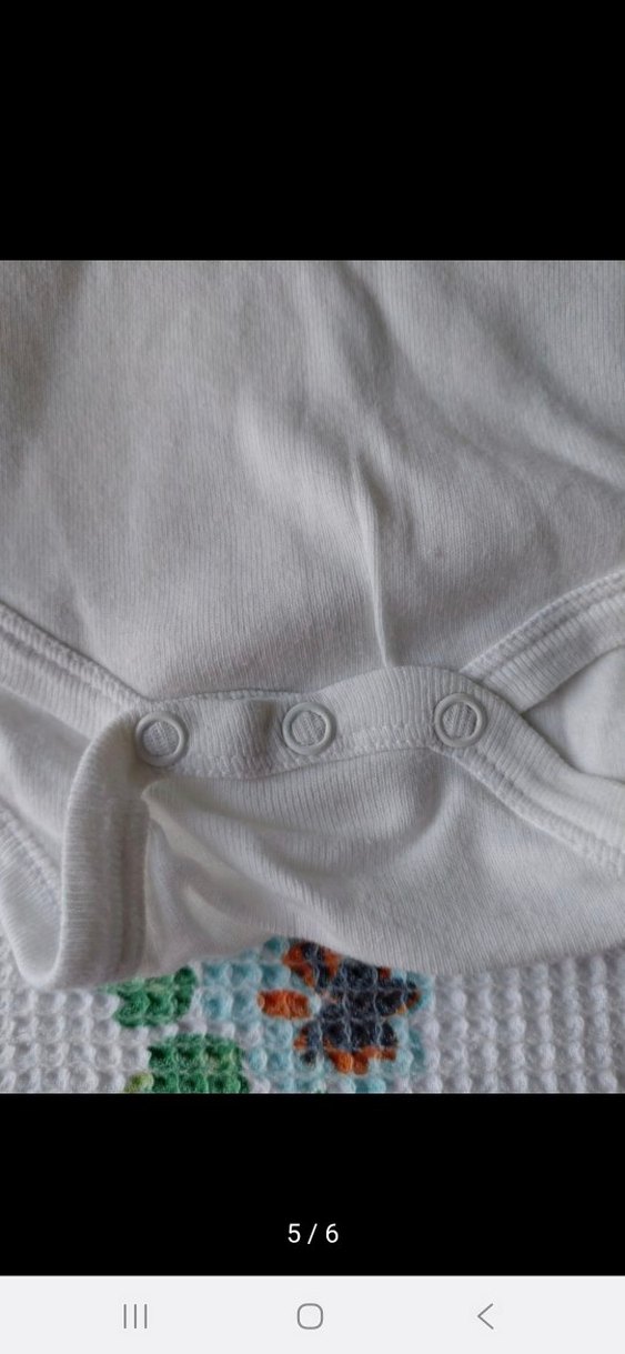 Beyaz Pamuklu Erkek Bebek Askılı Body - Görsel 5