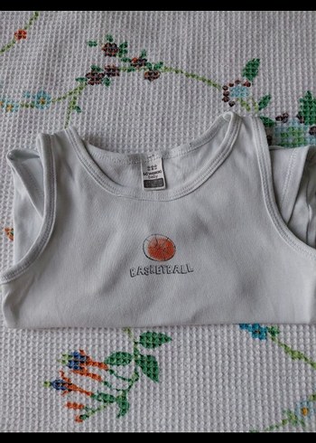 Beyaz Erkek Bebek Askılı Body - Görsel 6