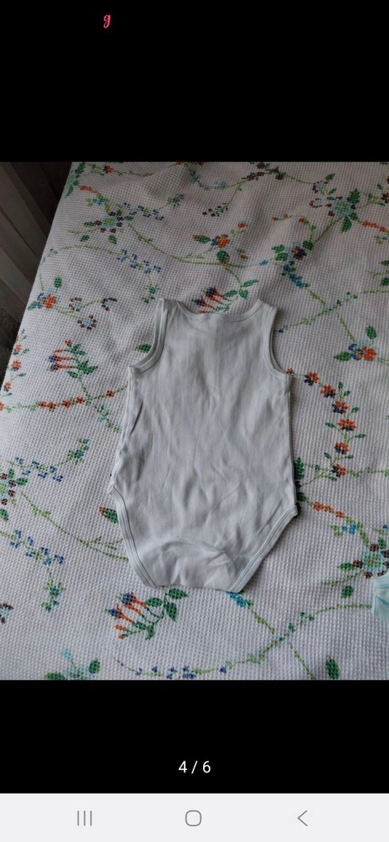 Beyaz Erkek Bebek Askılı Body - Görsel 4