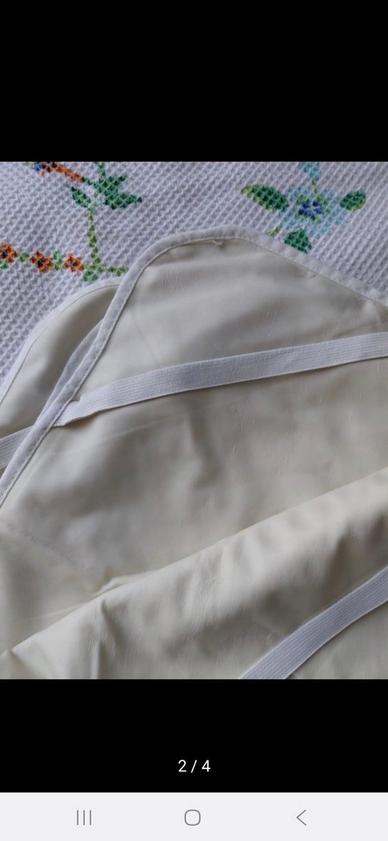 Düz Beyaz bebek alezi sıvı geçirmez - Görsel 2