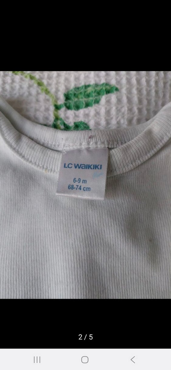 Bebek  Kısa Kollu Beyaz Body - Görsel 2