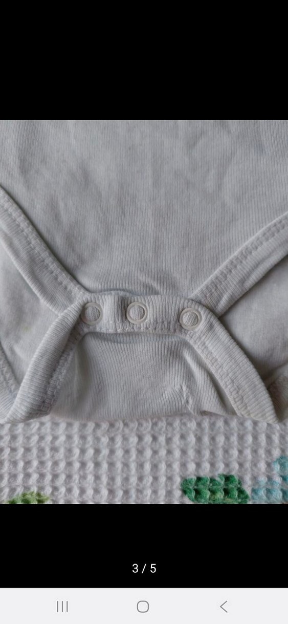 Bebek  Kısa Kollu Beyaz Body - Görsel 3