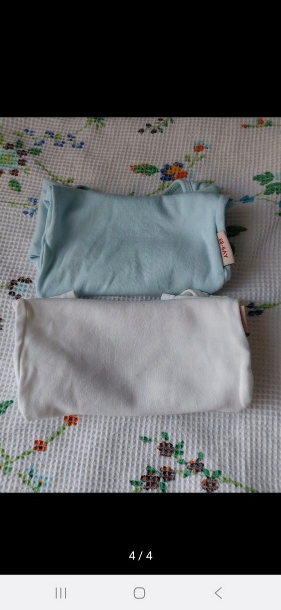 Bebek Kısa Kollu Beyaz Body - Görsel 4